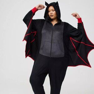 ❤️NWT TORRID ONESIE PAJAMA - BAT WING SLEEVE - KANGAROO POCKET COSPLAY PLUS SIZE